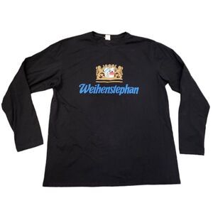 Weihenstephan Brewery Shirt Mens XXL Black Long Sleeve Beer Bavarian